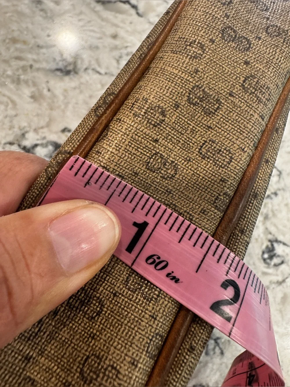 Gucci Vintage Beige Micro GG Cosmetic Pouch
